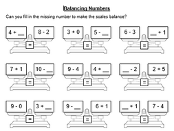 Balancing Numbers | Teaching Resources