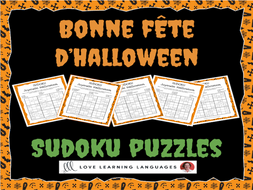 french halloween sudoku puzzles