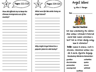 Angel Island Trifold - ReadyGen 2016 5th Grade Unit 2 Module B