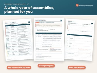 Assembly Planner and Resources 2026–27
