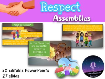 x2 RESPECT Assemblies / Collective Worship - PSHE, bullying, friendship, values