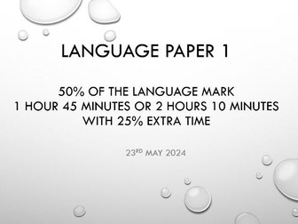 Last minute Aqa Language Paper 1