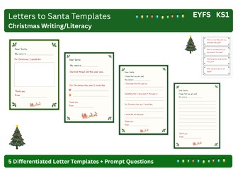 Christmas Letter to Santa Writing Pack Differentiated Reception & KS1