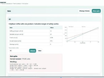 Edexcel GCSE Business Calculations