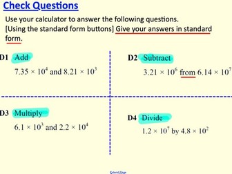 Standard Form: Using a Calculator