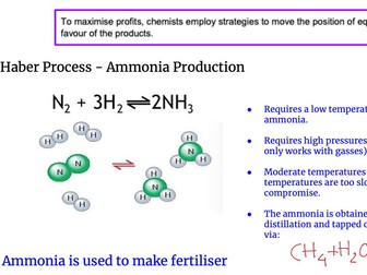 SQA Higher Chemistry - Equilibria Teaching Resource + Past Paper Questions