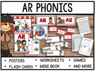 Ar Phonics Pirate Theme R controlled Vowels