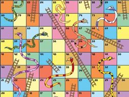 Maths Snakes and Ladders Board Game - editable version | Teaching Resources