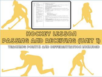 Hockey lesson plan - Passing 1 (push and slap) - Year 7