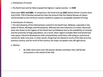 D1 / A** Did Weaknesses of US 1920s Economy Outweigh Strengths Full Essay Plan