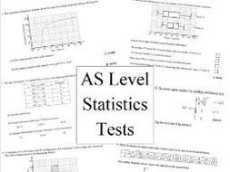 AS level statistics test x2 (new A level maths) | Teaching Resources