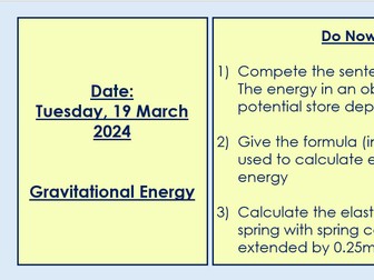 Gravitational Energy - Complete Lesson