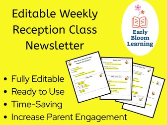 What We're Learning This Week - Reception Class Newsletter