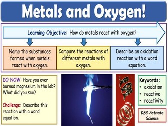 Metals and Oxygen KS3 Activate Science