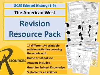 GCSE History (Edexcel) The American West Paper 2 Revision Resources Pack