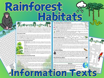 Rainforest Ecosystem Reading Pack