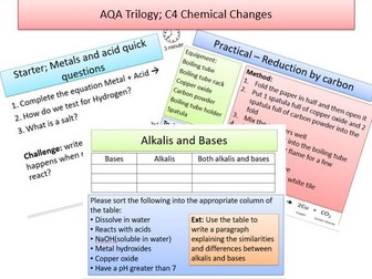 AQA Trilogy C4 Chemical changes