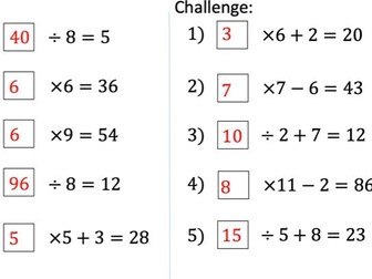 Solve One and Two Step Equations
