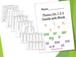 Phonics Set 1 2 3 Sounds with Words RWI | Teaching Resources