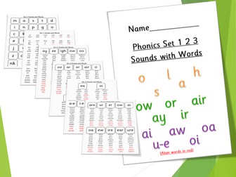 Phonics Set 1 2 3 Sounds with Words RWI