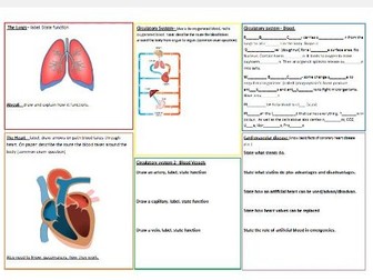 AQA foundation Organisation Crib revision sheet