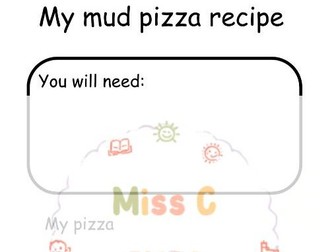 Mud Pizza recipe sheet
