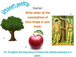 The Poison Tree - Unseen poetry