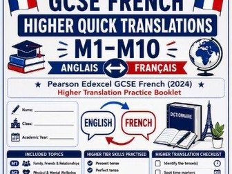 GCSE Translation into French pack - Higher
