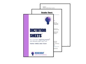 Dictation Sheets - Years 3 and 4