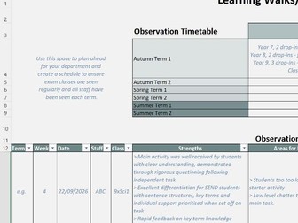 Department Master Tracker (Head of Department)