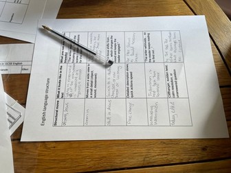 English language (basic elements) reassemble activity