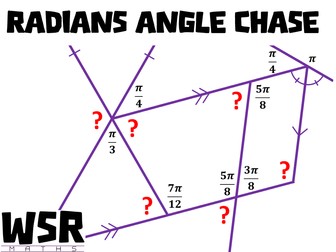 Radians Angle Chase #1 Worksheet and Solutions
