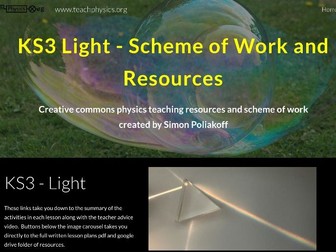 KS3 Light - Complete Scheme of Work and Lesson Resources