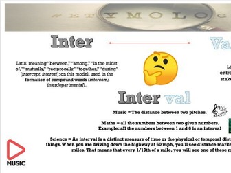 Music Vocabulary and Etymology booklet
