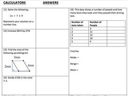 Foundation GCSE Maths Revision Sheets | Teaching Resources