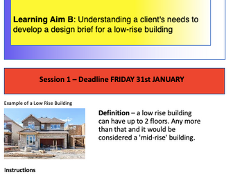 BTEC First Construction Unit 3: Learning Aim B and C