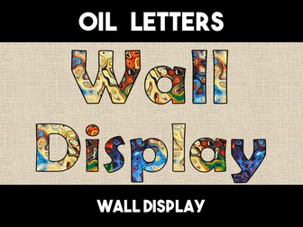 Oil Letters Alphabet Wall Display