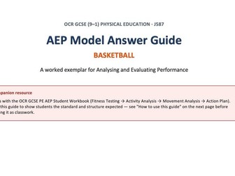 OCR GCSE PE (J587) - AEP Model Answer Guide: [Basketball] | Worked Exemplar for AEP Coursework