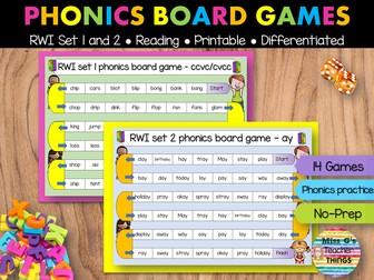 RWI Phonics Board Games: 14 Fun & Engaging Games for Mastering Phonics Rules - set 1 & set 2 sounds