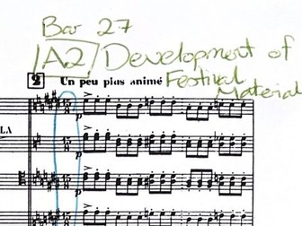 Debussy Fetes annotated score