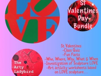 Art  Worksheets St Valentines day Theme