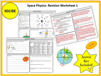 Space Physics- Revision Worksheet 1
