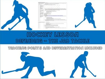 Hockey lesson plan - intermediate defending skills (the jab tackle)
