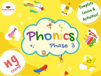 Phonics Phase 3 Complete Lesson + Activities - ng digraph