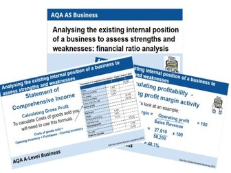 AQA AS Business - 3.7.2 Analysing the existing internal position of a business: financial performanc