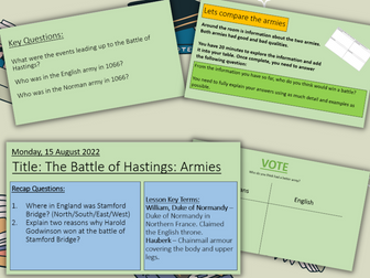 Battle of Hastings - Armies - Ks3