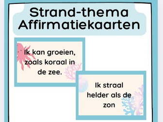 Strand Affirmatiekaarten | Set van 15