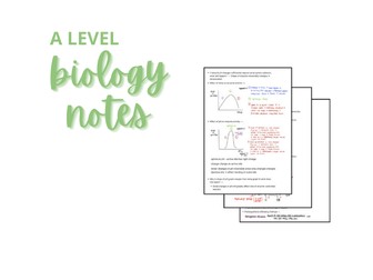 AS and A level Biology Notes Bundle