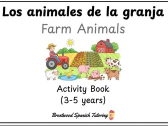 Spanish Farm Animals Activity Book (Ages 3–5)