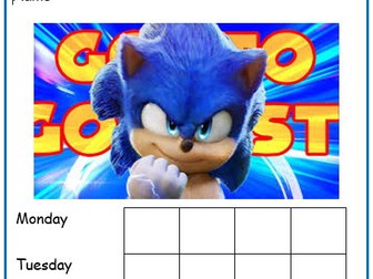 Sonic reward chart